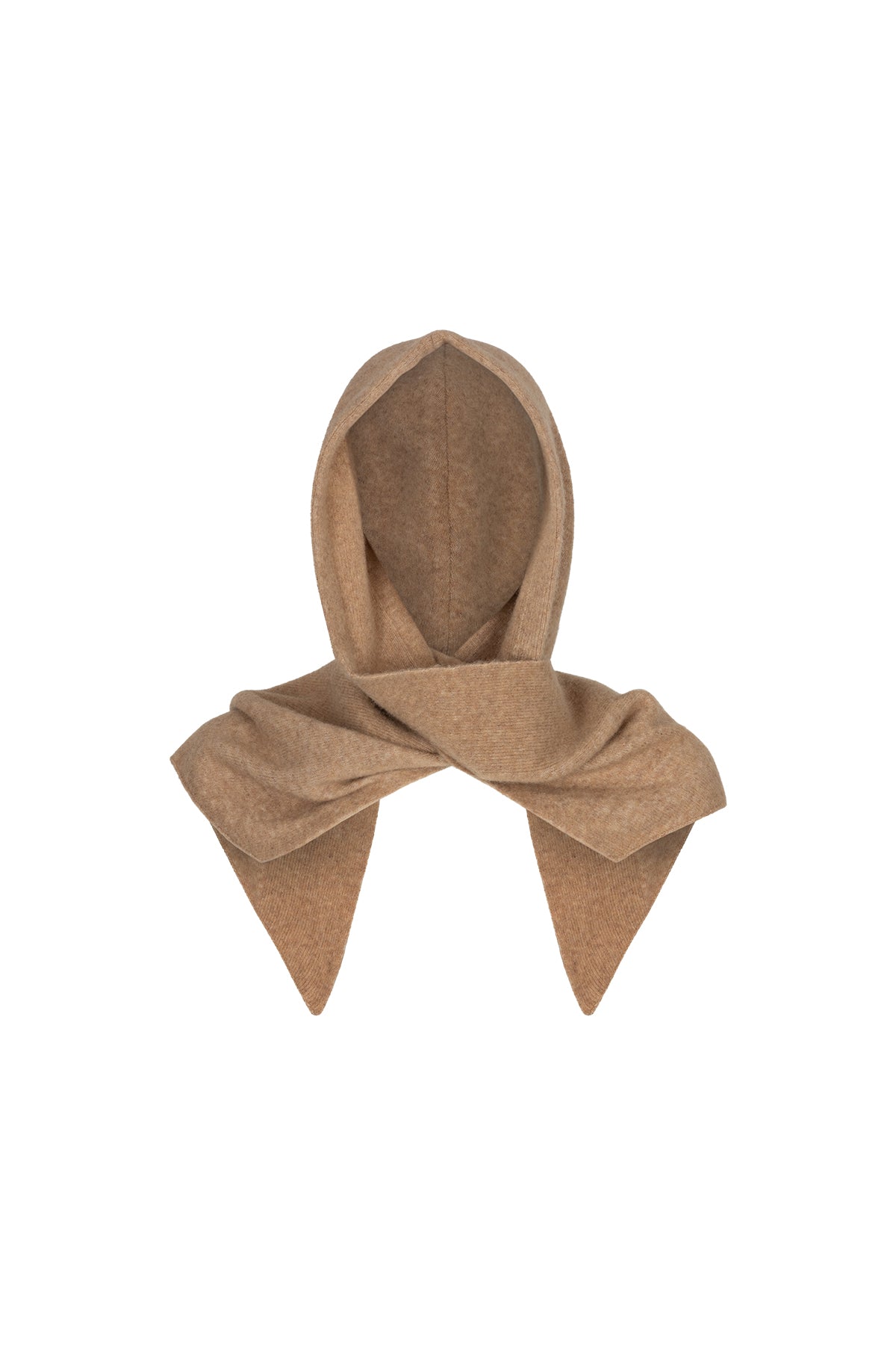 VELIEN Hooded scarf beige melange