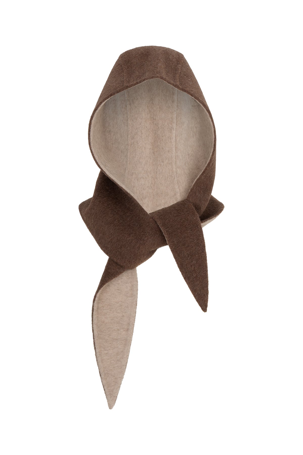 CIBAE Woolen silk scarf chocolat
