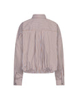 CILIEN Balloon hem shirt chocolat stripe