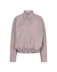 CILIEN Balloon hem shirt chocolat stripe