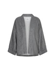 CISORE Kimono style jacket light grey melange