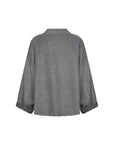 CISORE Kimono style jacket light grey melange