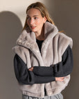 CELYAK Fake fur bodywarmer slate grey