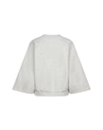 CIMEAU Wide sleeve sweat light grey melange
