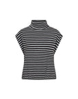 CIBBIE Sleeveless coll top slate grey