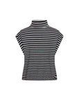CIBBIE Sleeveless coll top slate grey