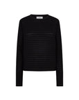 CIBRIS long-sleeved striped tee black